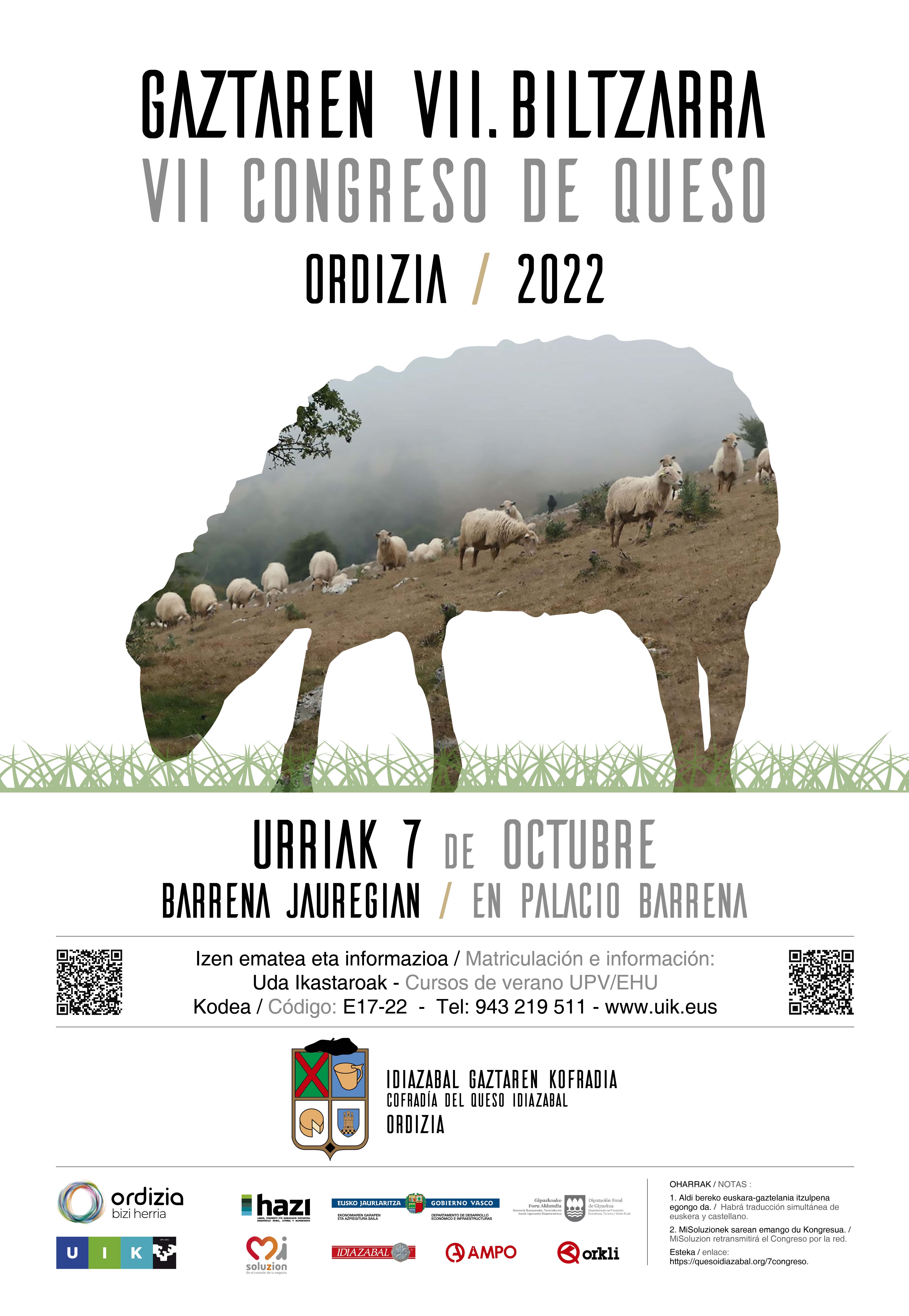 VII Congreso de Queso. Ordizia. Kartela 2 1